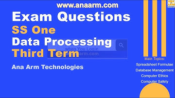 Exam Questions SS One Data Processing Third Term 1 to 20