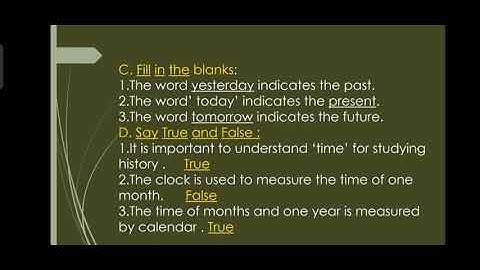 STD- 3rd,EVs- 5.Understanding Time. Questions and Answers.