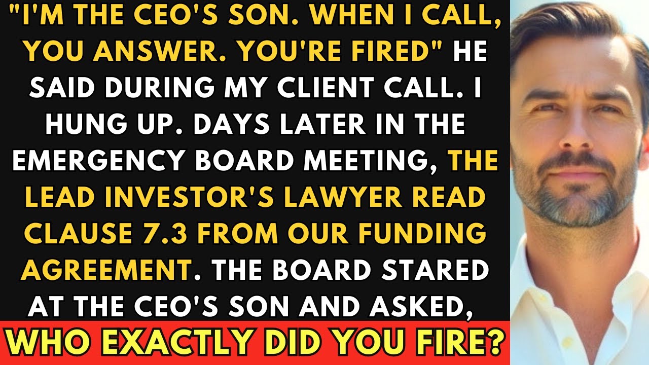 Сын генерального директора уволил меня, поэтому я задействовал пункт о выплате 40 миллионов долла...