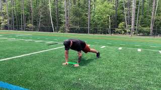 Pushup Position Mini Band Lateral Hand Taps