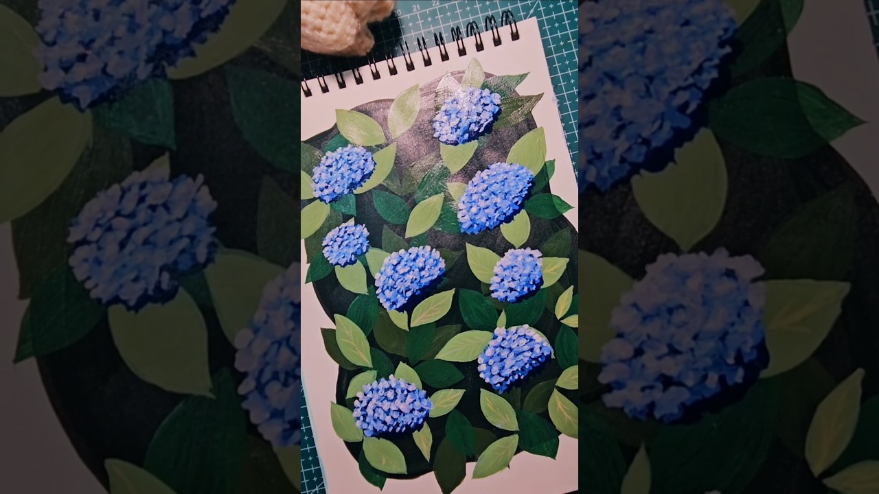 hydrangea painting 🖼✨️💜 