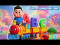 ABC Phonics Train + Blending Song + Counting Vegetables 🎉 | Kids Learning Compilation Fun
