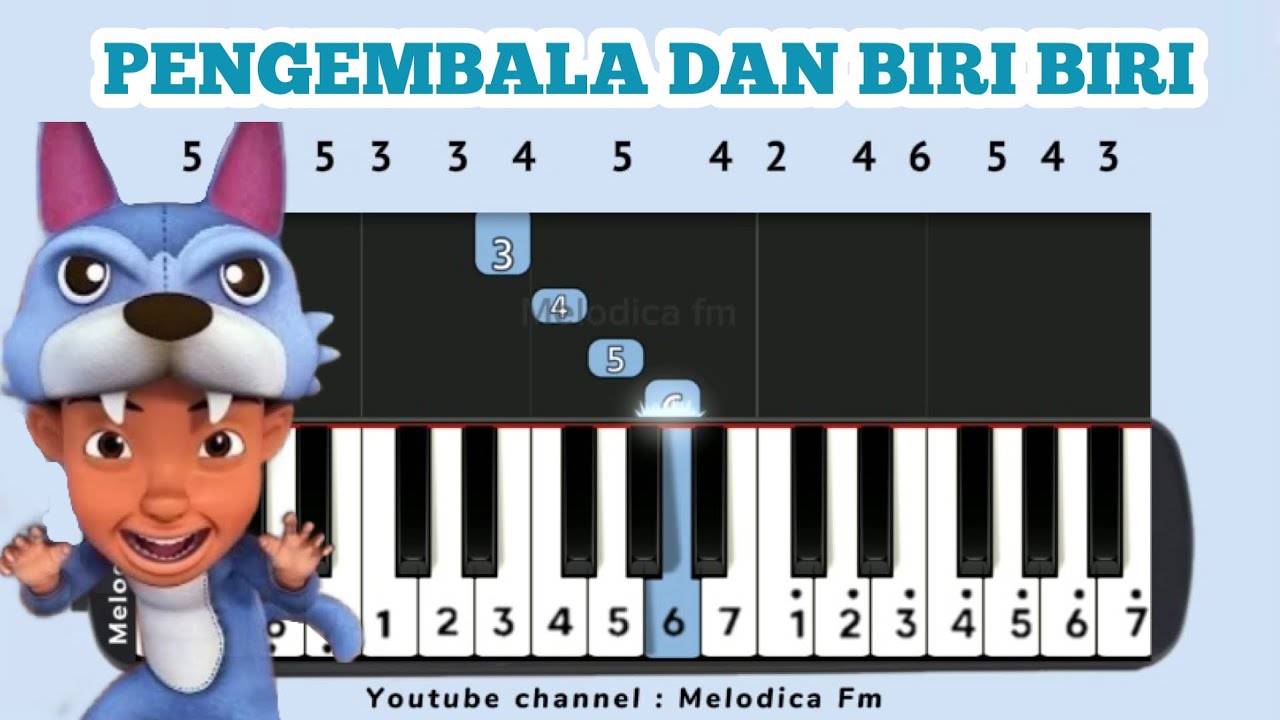 Pengembala dan biri biri (Upin & Ipin) | Notasi Pianika - YouTube