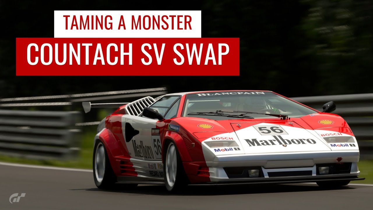 Taming A Monster - Lamborghini Countach (Aventador Swap) - Gran Turismo 7
