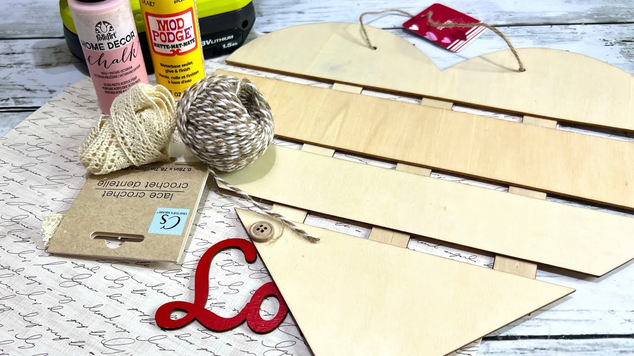 DIY rustic heart for Valentine's décor: Dollar Tree makeover