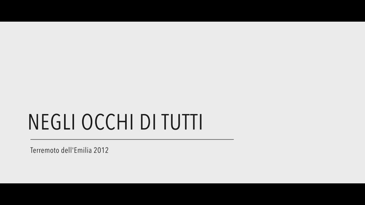Negli occhi di tutti: il terremoto del 2012 nei ricordi degli operatori sanitari dell'Ausl di Modena