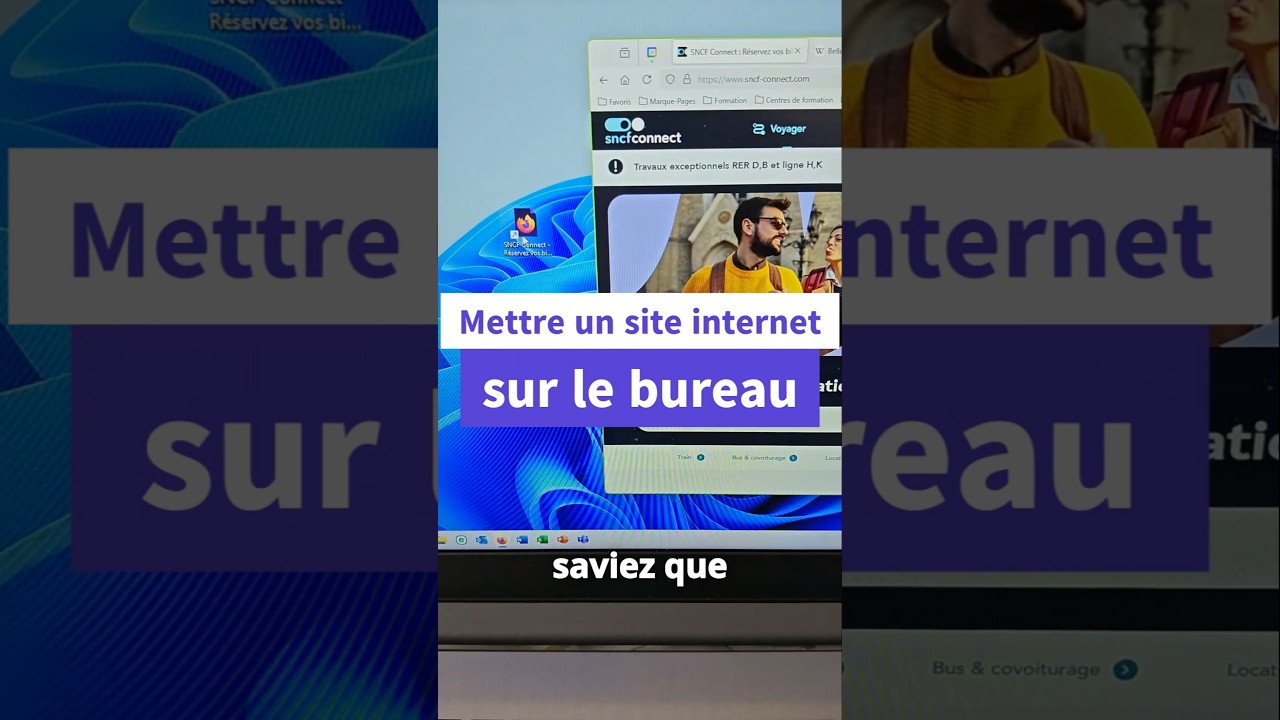 Mettre un site internet en raccourci sur le bureau 🤩 
