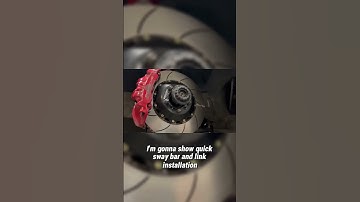 The correct way to install the front sway bar end