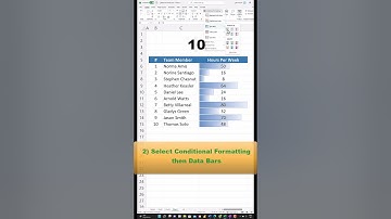 This is cool 💚😎💚 Excel Conditional Formatting with Data Bars: 20-Second Tutorial