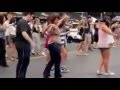Dancing zorbas in street