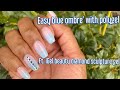 EASY BLUE OMBRE' WITH POLYGEL! | FT. iGEL BEAUTY'S DIAMOND SCULPTURE GEL
