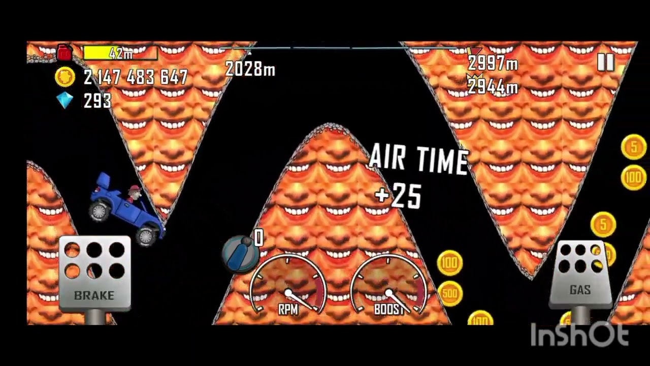 Rally Car in Piciu's Evil Cave 2957 m - Hill Climb Racing (MOD)