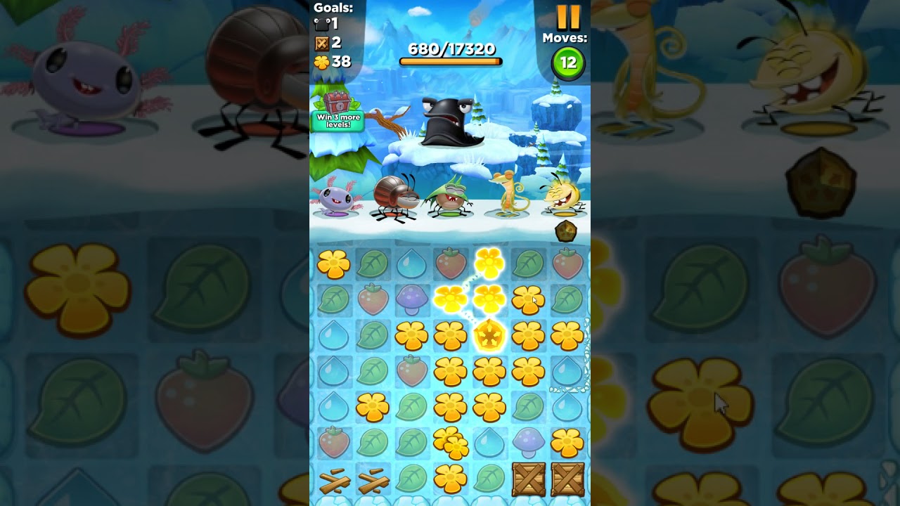 Best Fiends level 60 no boosters