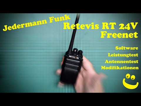 Jedermannfunk Freenet - Leistung, Antenne, Mod, Software - Retevis RT24V