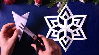 картинка: Как сделать снежинку из бумаги ❄️ Пошагово Вырезание из бумаги для принтера на Рождество и Новый год