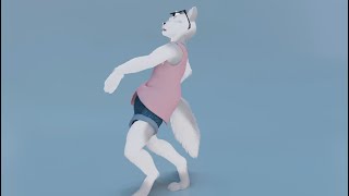 Wolf Dancing to Classic 3D Animation Test