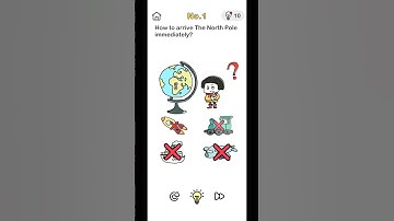 Brain Out Save Santa Level 1 - How to arrive The North Pole immediately?