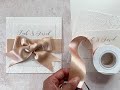 Easy DIY Wedding Invitation with Oversize Bow