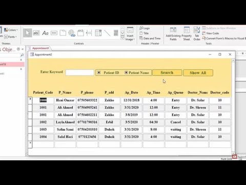 Microsoft Access 2016 VBA Programming How to Create Search Form - YouTube