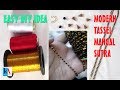 How to make tassel mangalsutra with black beads at home // simple and easy mangalsutra tutorial