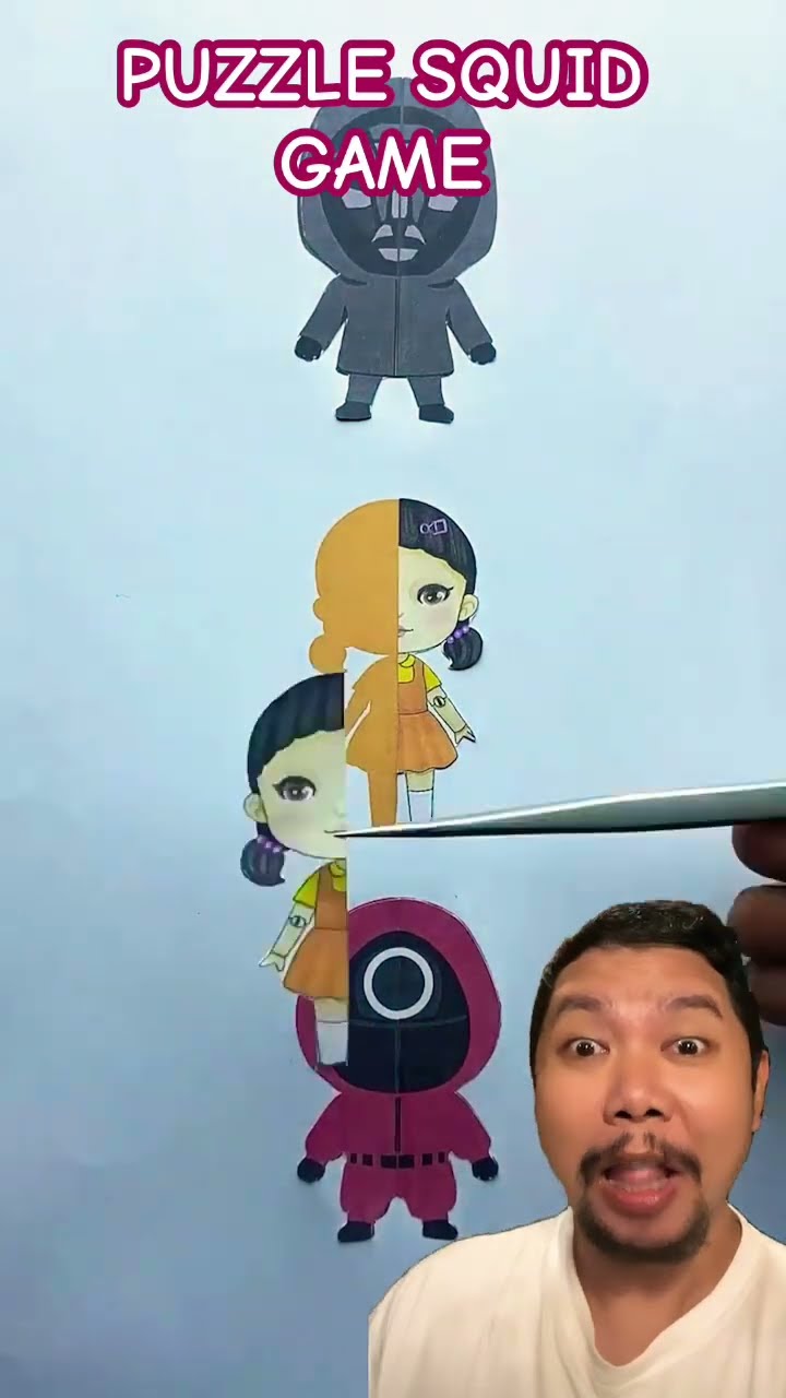 PUZZLE LUCU SQUID GAME!!? #drawing #illustration #art #cute #shortsfeed