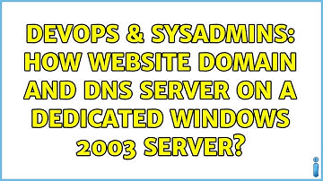 DevOps & SysAdmins: How website domain and DNS Server on a dedicated windows 2003 server?