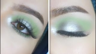 مكياج عيون اخضر تفاحي/مكياج راقي/ مكياج سبوت لايت اخضر/makeup tutorial