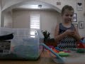 Making kinetic sand pizza