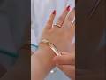 Luxury Gold Bangle with Ring for Girls |Arabic Gold Jewelry #arabic #gold #jewellery #tiktok #shorts