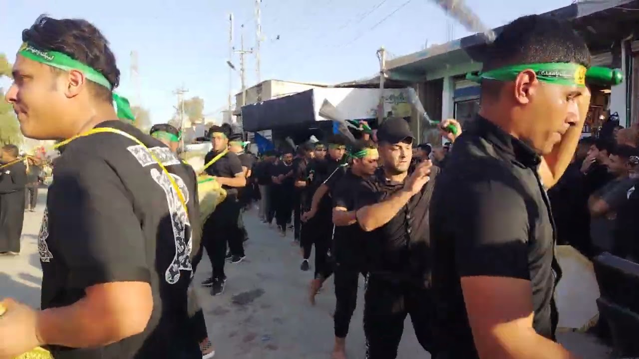 استعراض يوم السابع (الرادود الحسيني سعيد العقابي و كرار العقابي موكب شباب علي الاكبر تصوير علي ماجد