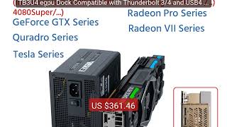 TB3U4 egpu Dock Compatible with Thunderbolt 3/4 and USB4 la... — Top Pick 2026 | Unbeatable Price!