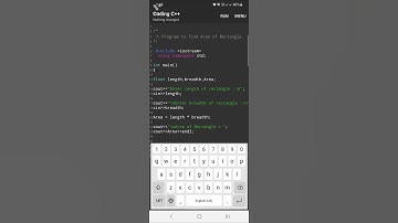 #coding! C++ program for How to calculate Area of Rectangle!👍🙂🤗💯💯 #shorts #onlinecompiler #ytshorts