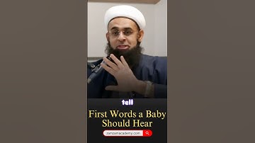First Words a Baby Should Hear | Dr. Mufti Abdur-Rahman ibn Yusuf Mangera #baby