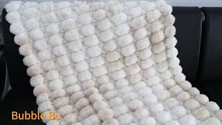 Union-Smart Cozy Bubble Bunny Fur Throw Blanket