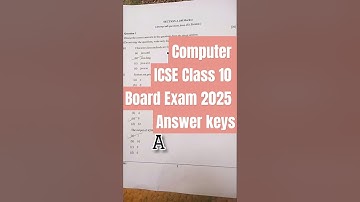 Computer ICSE Class 10 Board Exam 2025 Answer keys #computer #boardexam2025