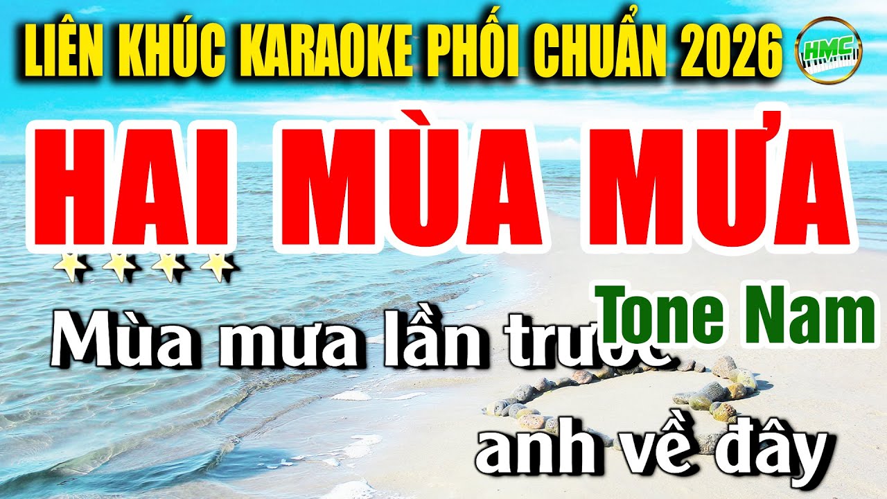 Liên Khúc Karaoke Nhạc Sống Hai Mùa Mưa - Nhạc Sống Karaoke Tone Nam Tuyển Chọn TOÀN BÀI HAY DỄ HÁT