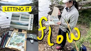 Relaxing plein air session ✶ gouache by the loch