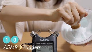 [ASMR] 10 ASMR Triggers For Sleep & Relaxing / No Talking / DR-40