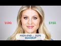 NEW High End Makeup vs Dupe Makeup | FULL FACE