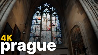 4k walking tour prague l prague Castle l saint vitus cathedral