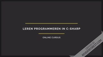 Leren Programmeren in C Sharp - Online Cursus