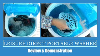 Leisure Direct GLW82706 Portable Washing Machine Review & Demonstration