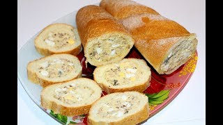 ФАРШИРОВАННЫЙ ХЛЕБ С САРДИНОЙ И ОТВАРНЫМ ЯЙЦОМ, ФАРШИРОВАННЫЙ БАГЕР, ПРАЗДНИЧНЫЕ БЛЮДА, РЕЦЕПТЫ НА П ФАРШИРОВАННЫЙ ХЛЕБ С САРДИНОЙ И ОТВАРНЫМ ЯЙЦОМ, ФАРШИРОВАННЫЙ БАГЕР, ПРАЗДНИЧНЫЕ БЛЮДА, РЕЦЕПТЫ НА П