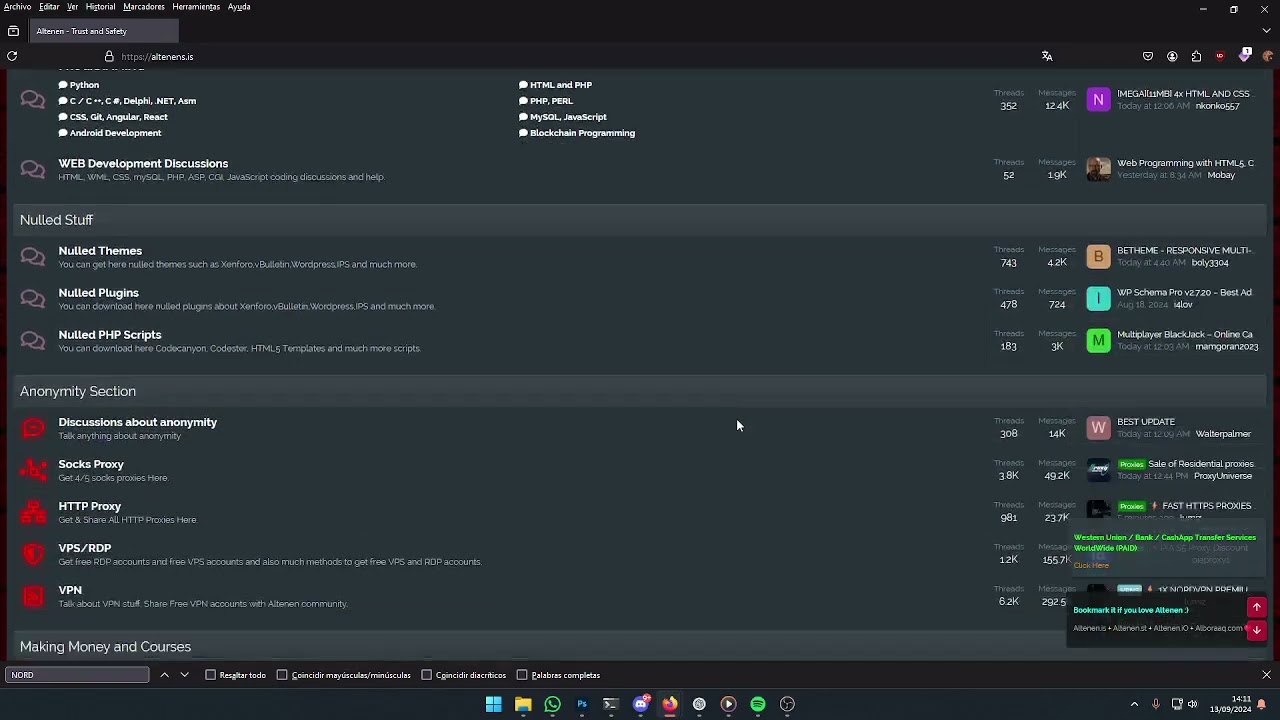 Altenen! Best cracking forum! Forum to earn money!