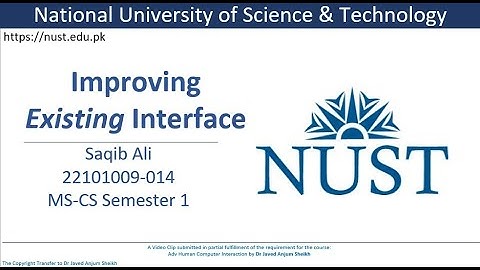 National University of Science & Technology (NUST): Re-Designing of Interface (Home Page)