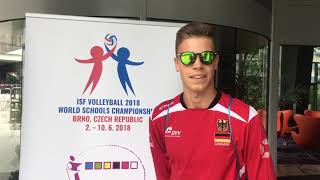 Kurzinterview mit Kapitän Erik Röhrs nach Einzug ins Finale - ISF Schul-WM Volleyball 2018