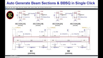 Auto Generate Beam Sections & Beam BBS in Single Click
