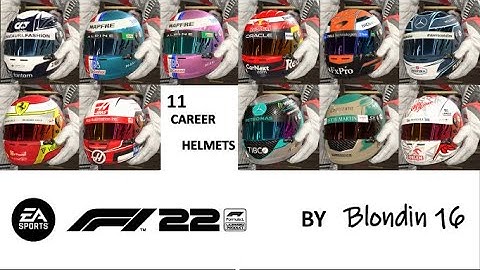11 Career Helmets Pack for F1 22