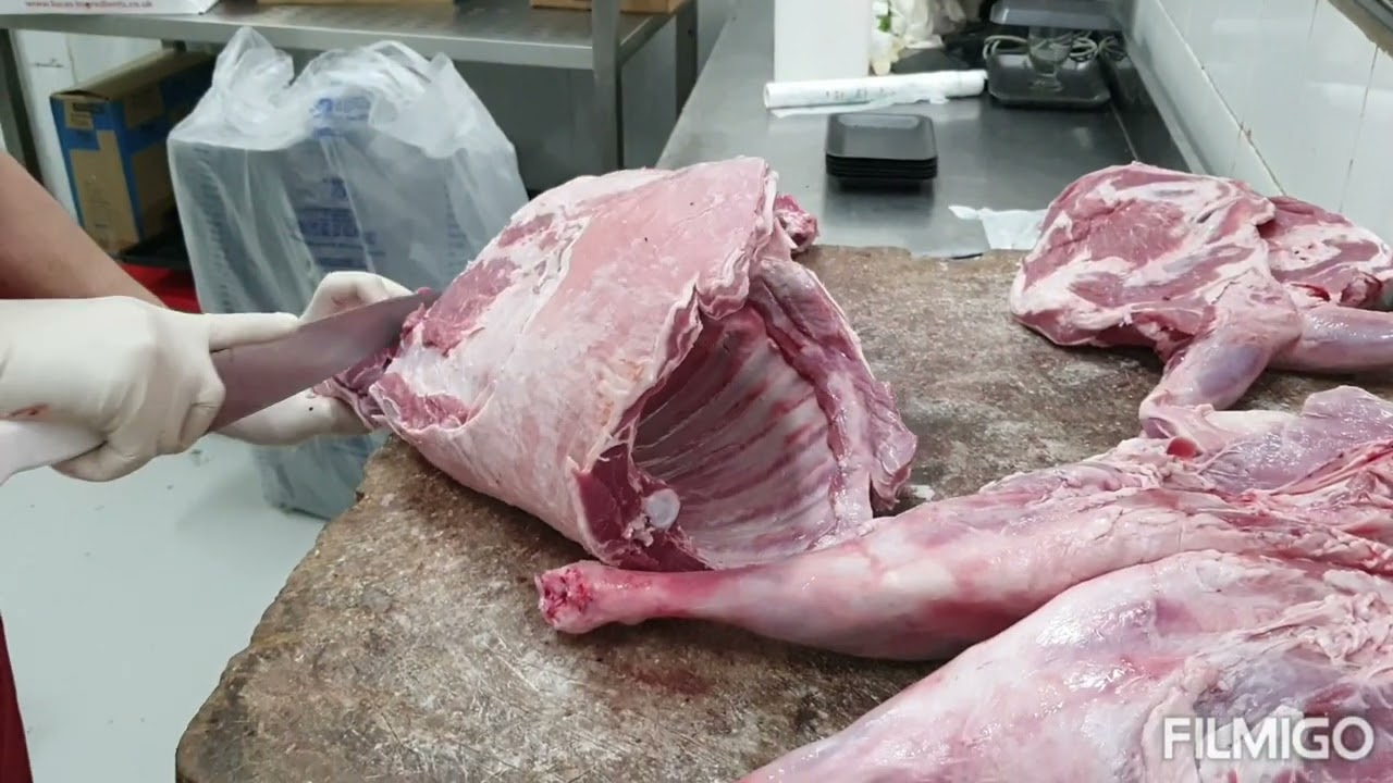 كيفيه تفصيل خروف مع توضيب ريش ضلوع ضهر رقبه فخده،، كتف