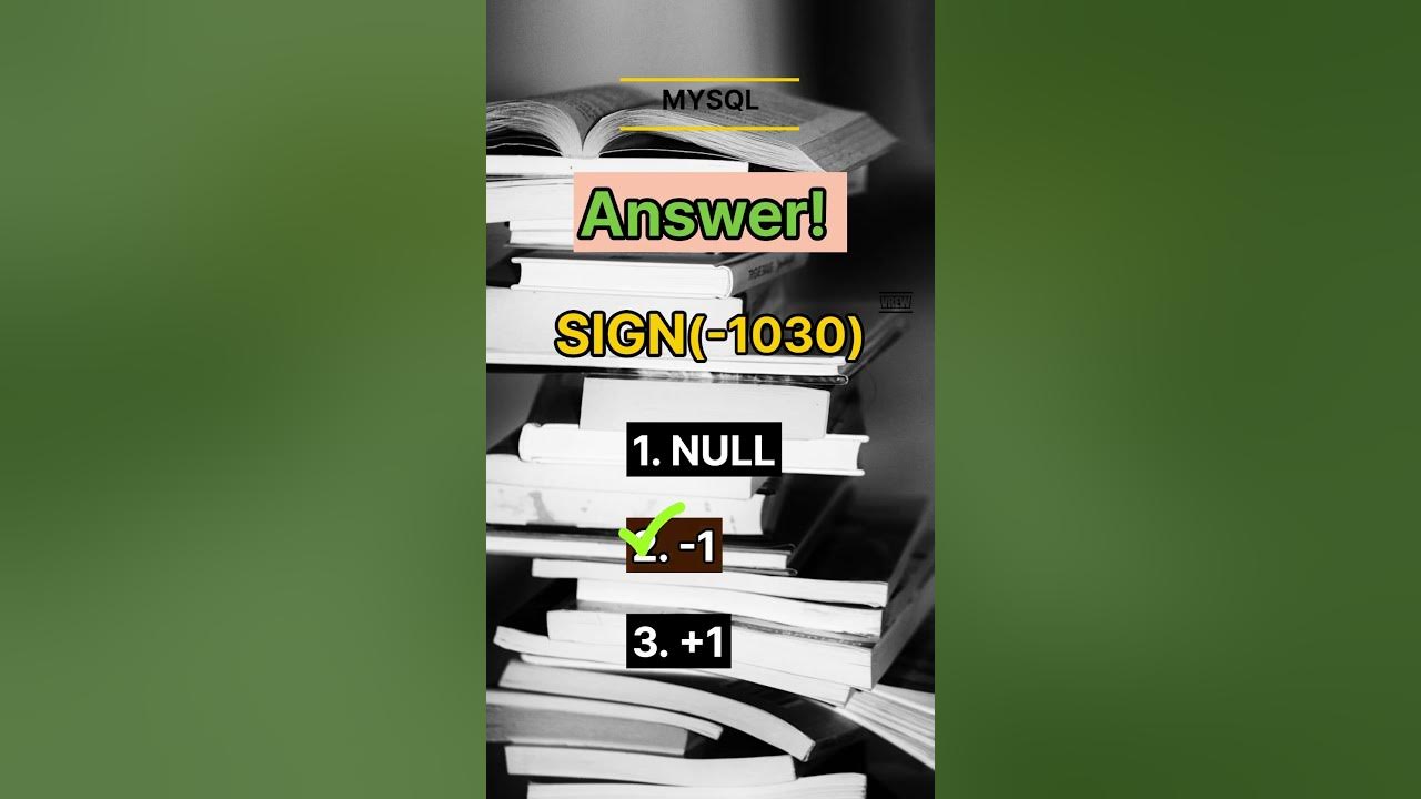 we have to master SQL sign function #mysql #quiz #master #coding # ...